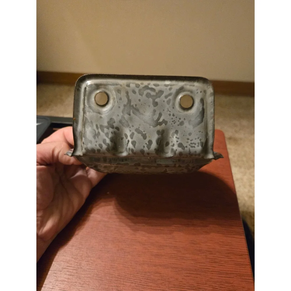 Vintage Graniteware Soap Dish Wall Mount Enamelware Mottled Rustic Farmhouse